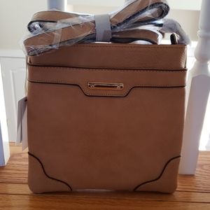 Isabella brown leather crossbody bag